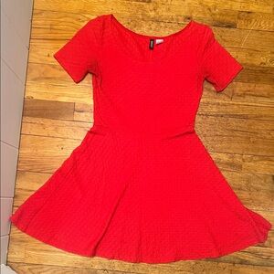 H&M Divided | Red Skater Dress
